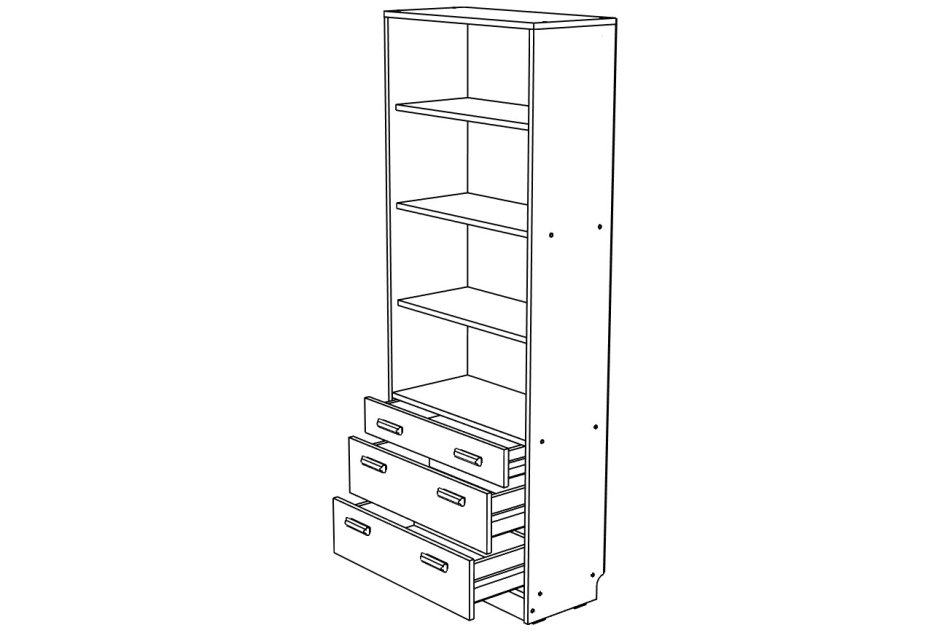 Вуди № 7 Шкаф витрина