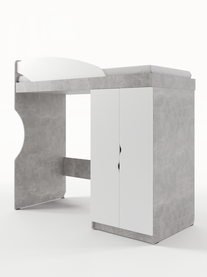 ЮНИОР 12 Кровать чердак (80 х 190) , Собран ЮНИОР 12 Кровать чердак (80 х 190) , Собран