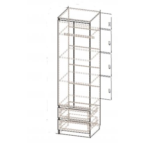 Бриз 1 Шкаф двухстворчатый универсальный