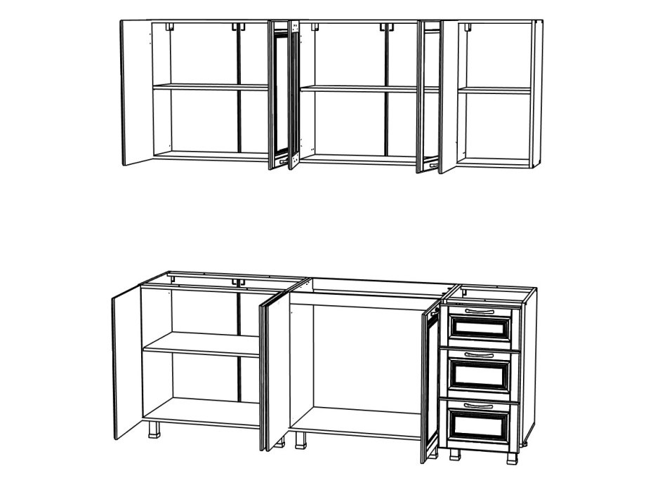 Кухня  ПРОВАНС  2,0 м  (без столешницы)