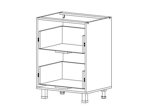 КОРПУС Стол 600 2ящ, Собран