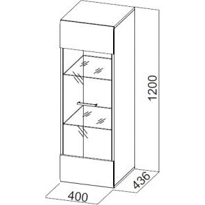 Dulap de perete Solo (cu sticlă)