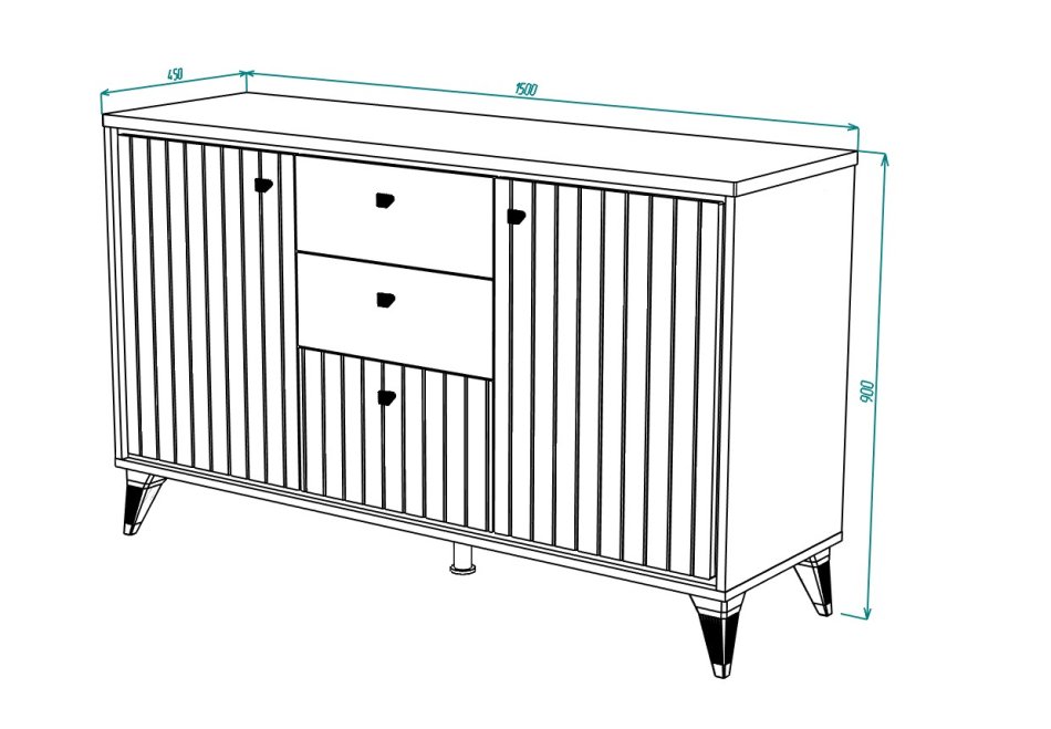 ВАЛЕНСИЯ № 1 Комод глянец