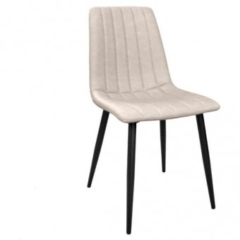 Scaun DC-90P~191-03-Light Grey PU+Black Legs