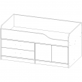КАПРИЗ 16  Кровать с комодом и шкафом  (0,80х1,6) с осн.