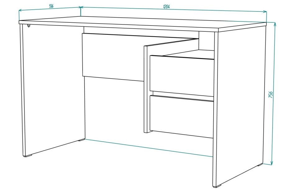 Стол письменный МЛ-11, Собран