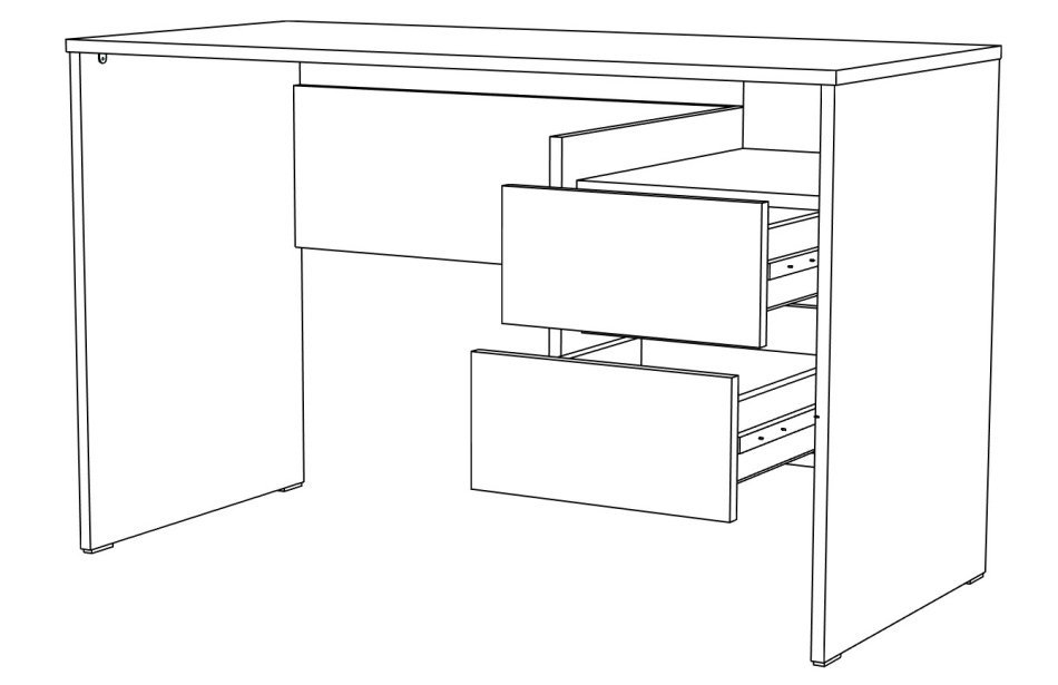 Стол письменный МЛ-11, Собран