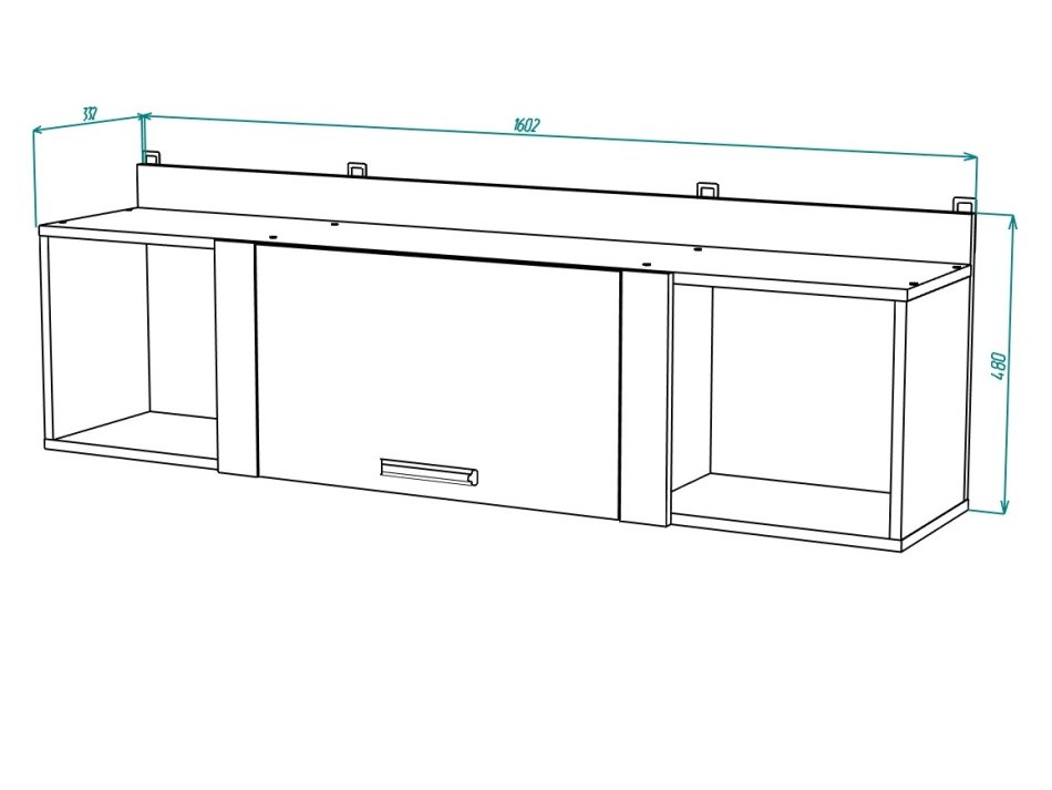 Гамма №18 Полка навесная 1600 МЛ