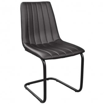 Scaun SAM~Black PU+black mat leg