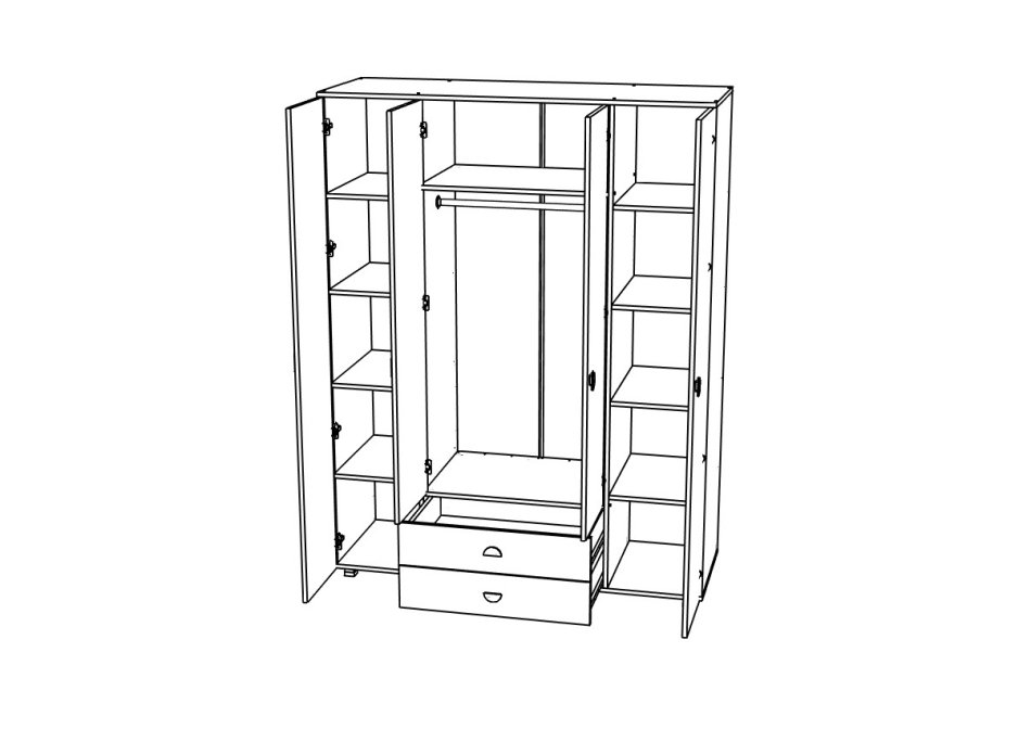 Рио № 5 Шкаф 1600