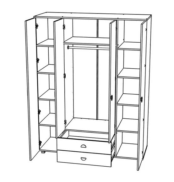 Рио № 5 Шкаф 1600