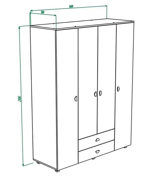 Рио № 5 Шкаф 1600