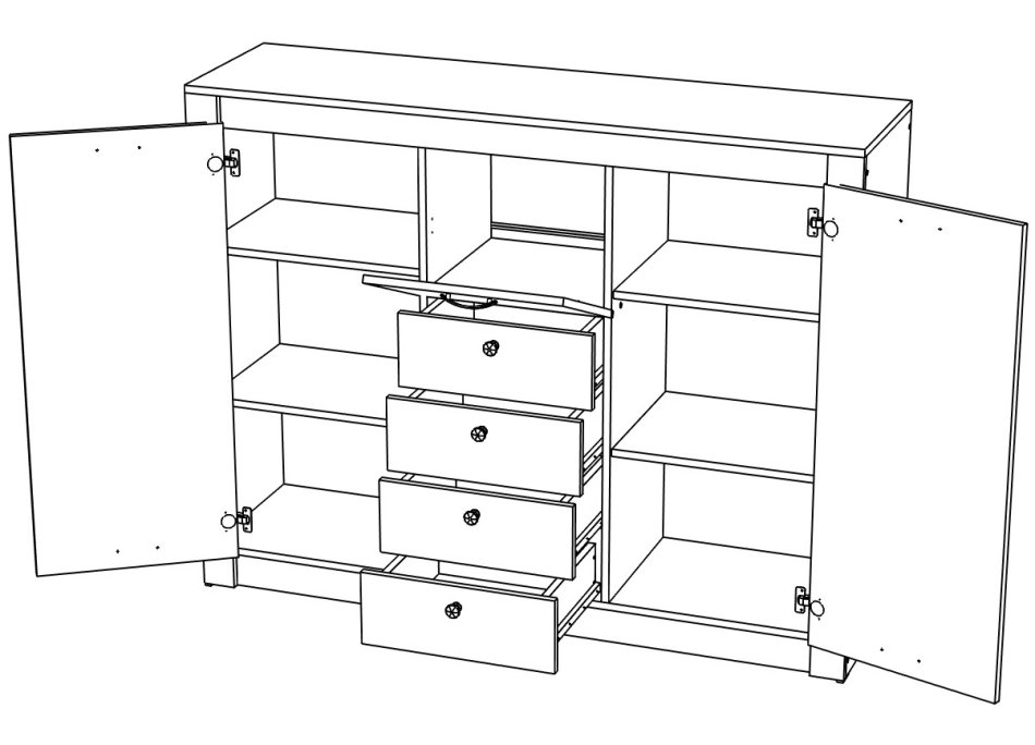 Гамма №13 комод глухой 1600 МЛ