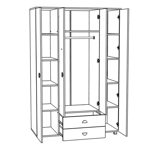 Рио № 4 Шкаф 1400