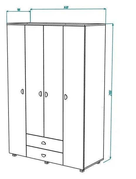 Рио № 4 Шкаф 1400