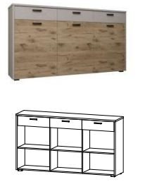 СТОУН Комод 3Д3Ш