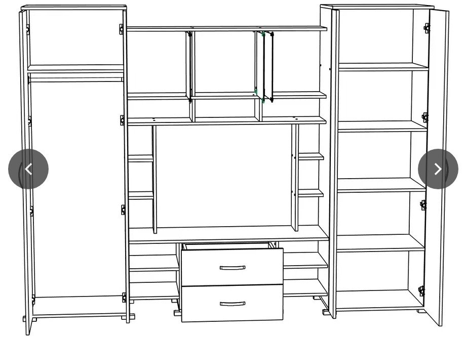 Гостиная МЛ - 9 (2600) Гостиная МЛ - 9 (2600)
