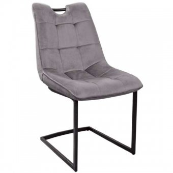 Scaun Confort~Catifea Grey+Black leg
