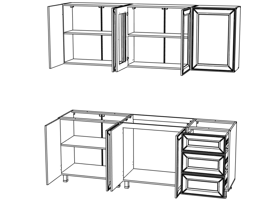 Кухня  МИРА  2,10 м  (без столешницы)