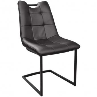 Scaun Confort~Black PU+black leg