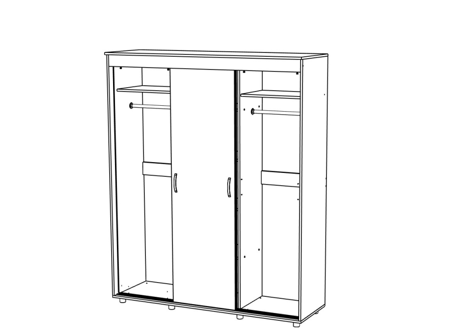 Шкаф  купе МЛ-1 (1.80*2.20м)