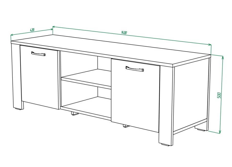 ВЕГА №13 Тумба ТВ 2Д 