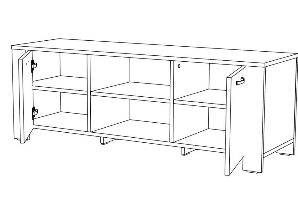 ВЕГА №13 Тумба ТВ 2Д 