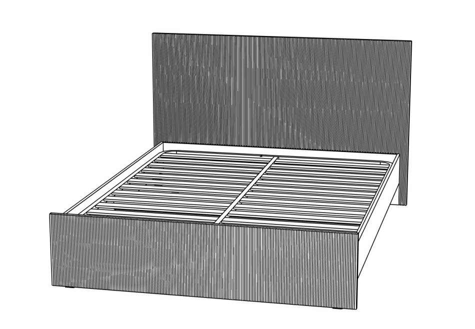 Вельвет № 7 Кровать 1600 (без основание)