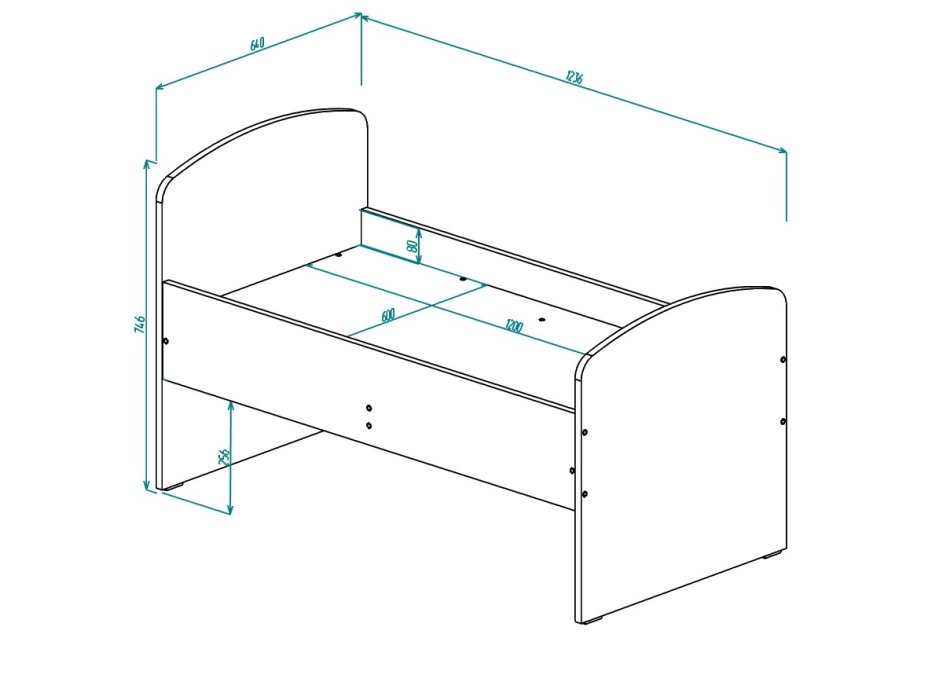 Рио №12 Кровать 600*1200