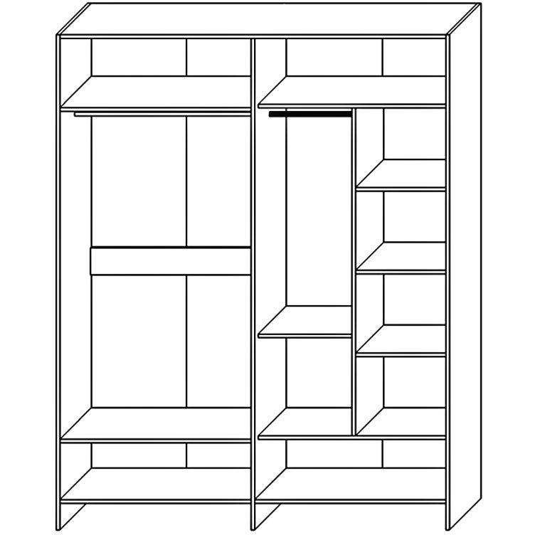 КЕНЗО Шкаф для одежды 4Д (0674.14)
