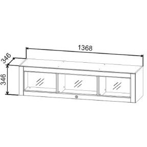 Версаль  Полка навесная со стеклом