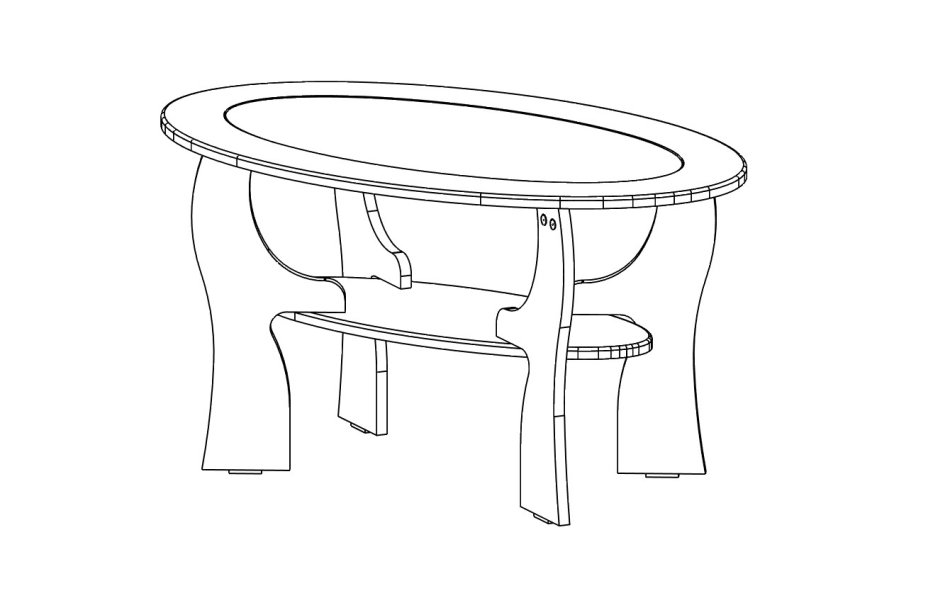 Стол журнальный МЛ -4  МДФ