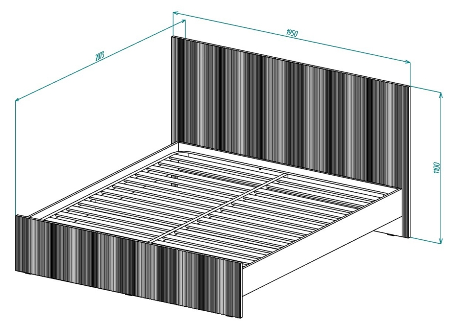 Вельвет № 8 Кровать 1800 (без основание)