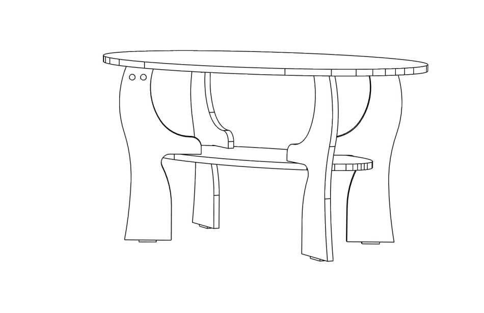 Стол журнальный МЛ -5  ЛДСП