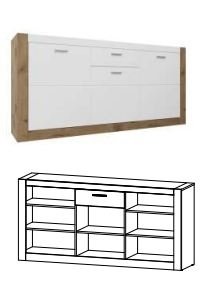 ПАЛЕРМО Комод 3Д1Ш ПАЛЕРМО Комод 3Д1Ш