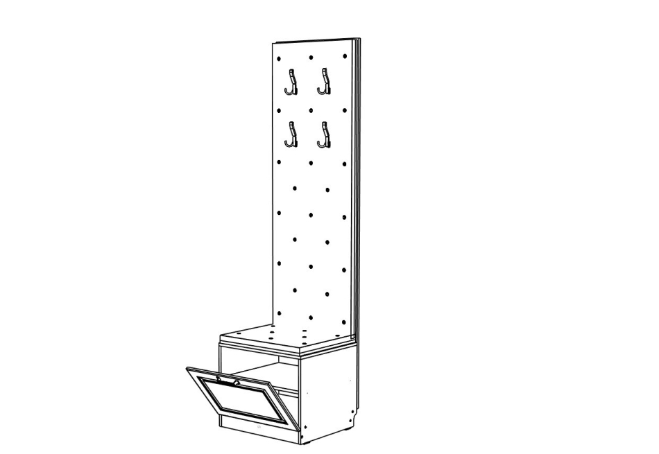 Ливерпуль № 35 Тумба + вешалка, Собран
