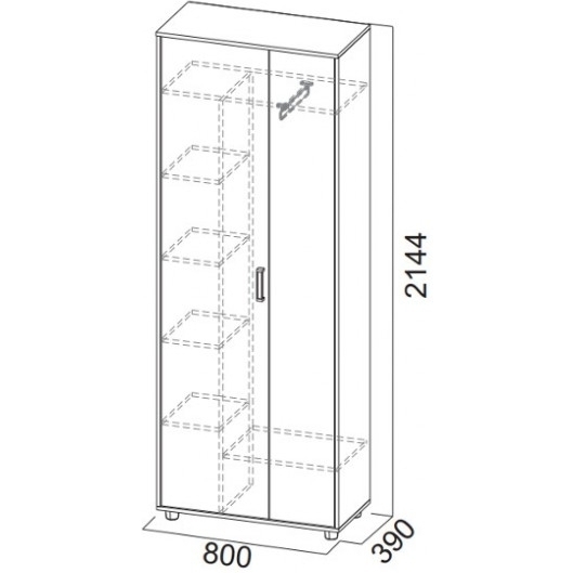 VIZITĂ 1 Dulap dvuhstv kombin 800