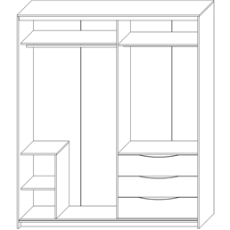 Dulap CRYSTAL - compartiment KMK (2,0m) (0650.1)