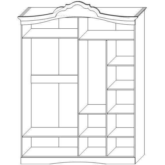 МЕЛАНИ 1 Шкаф для одежды 4Д  (0434.1-01)