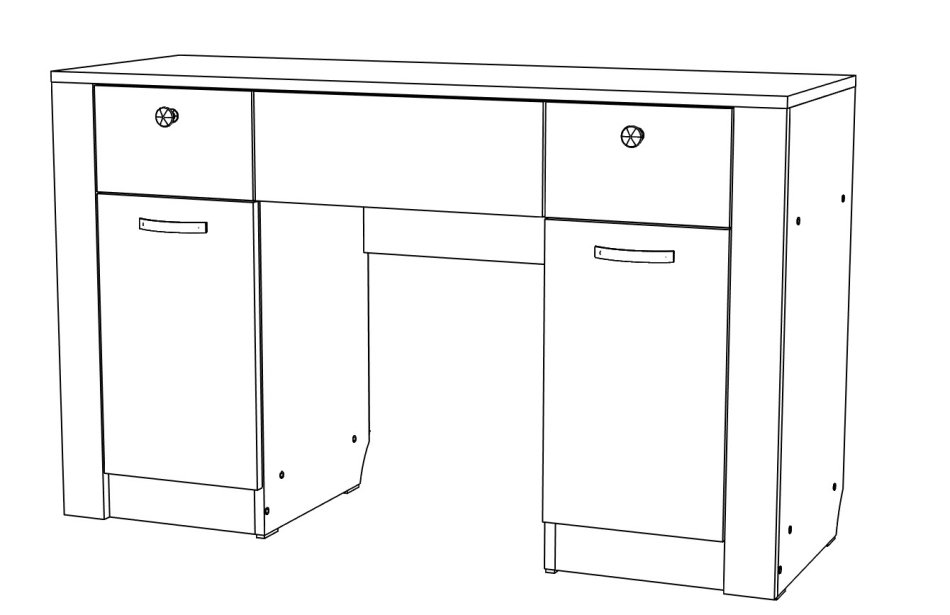Гамма №22 Стол туалетный 1260 МЛ Гамма №22 Стол туалетный 1260 МЛ