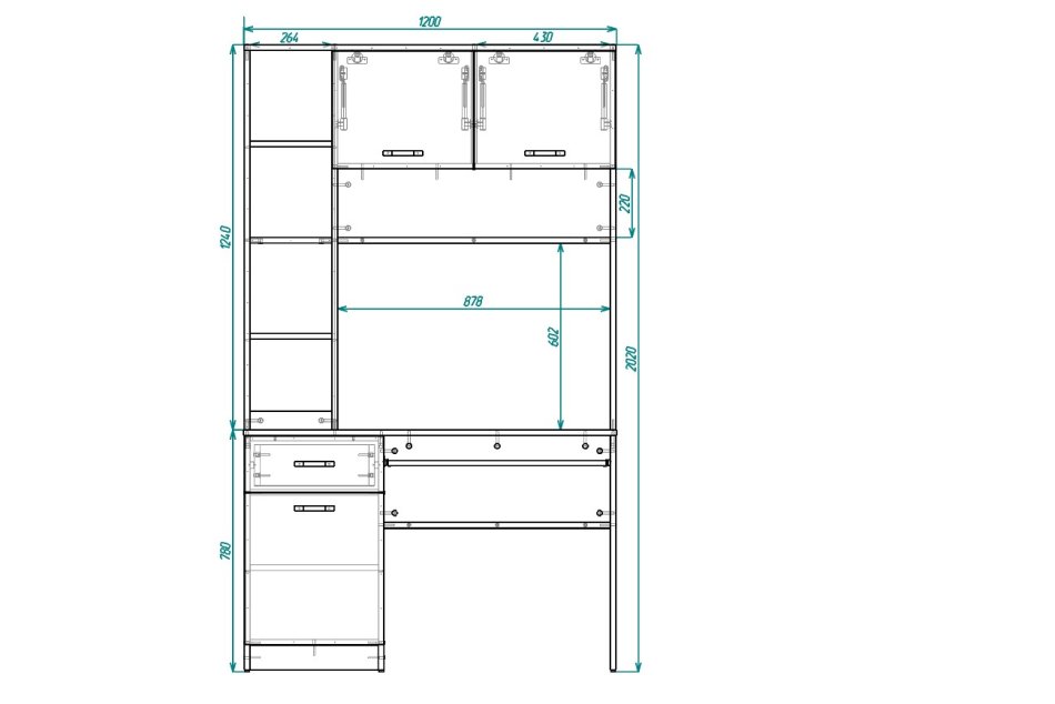 Стол письменный МЛ-16 (1200)