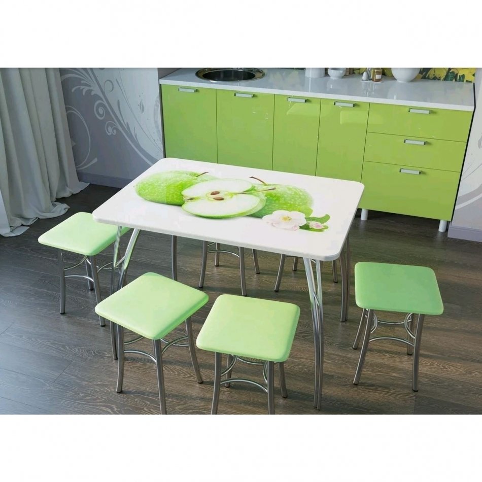 Стол обеденный с фотопечатью снято