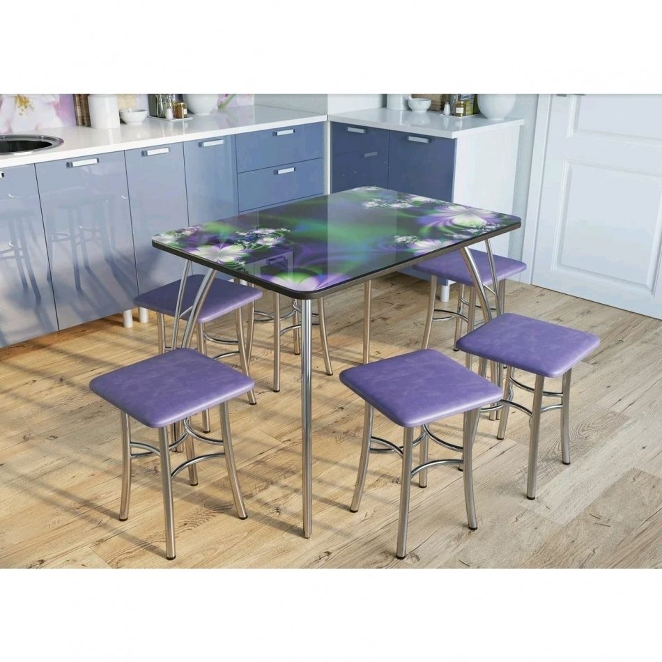 Стол обеденный с фотопечатью снято