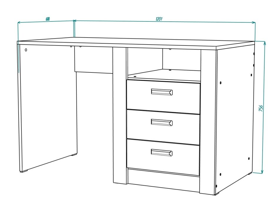 Гамма №21 Стол письменный 1200 МЛ