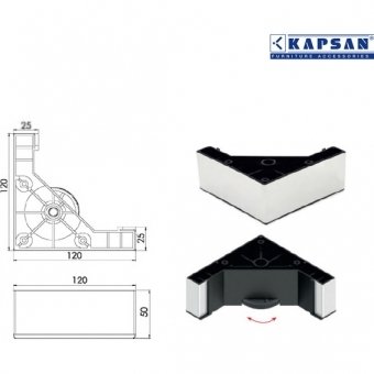 Ножки черные h=50/120*120