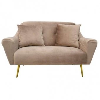 Canapea GLORIOSA(2 locuri)~Beige MS01-36+Gold Leg