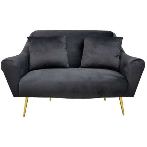 Canapea GLORIOSA(2 locuri)~B LACK MS01-84+Gold Leg