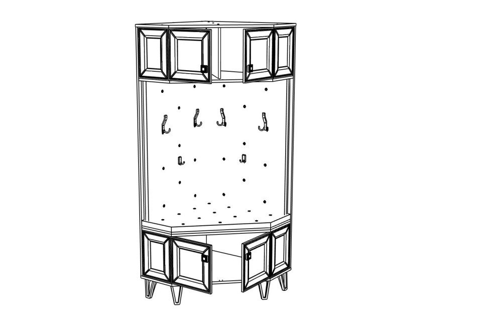 МИРА №25 Тумба+ Вешалка угловая МИРА №25 Тумба+ Вешалка угловая