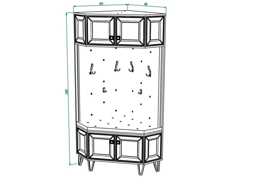 МИРА №25 Тумба+ Вешалка угловая МИРА №25 Тумба+ Вешалка угловая
