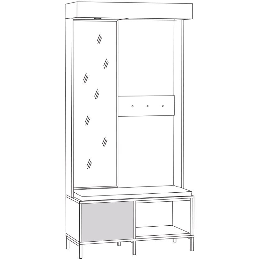 Кейптаун Шкаф комбинированный 13.02